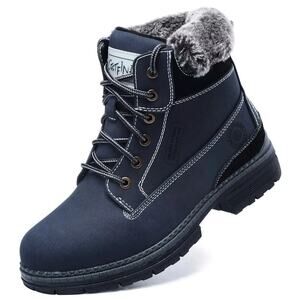 Cestfini Women's Ankle Hiking Winter Snow Boots Black/Blue Size 9